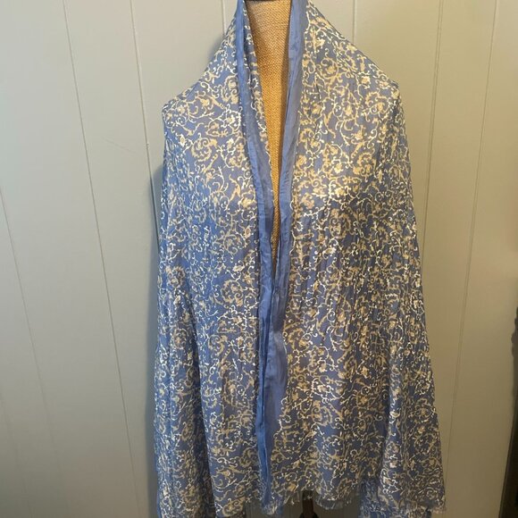 Paisley Blue Pashmina - Picture 1 of 6
